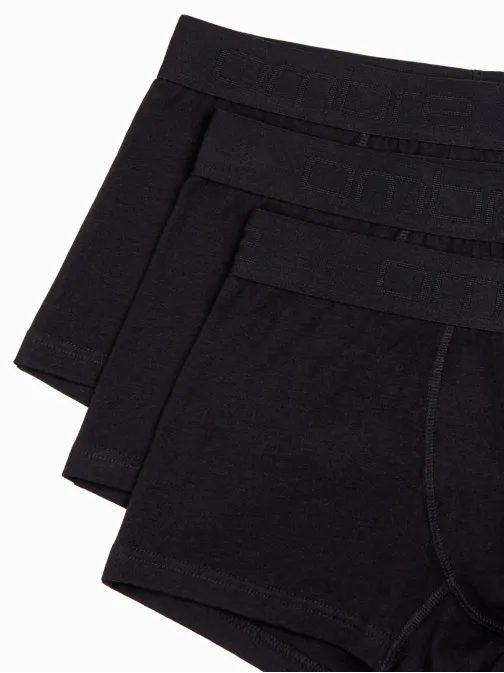 Černé stylové boxerky V1 UNBO-0105 (3 ks)
