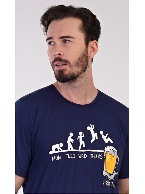 Dvojbarevné pánské pyžamo - Pivko