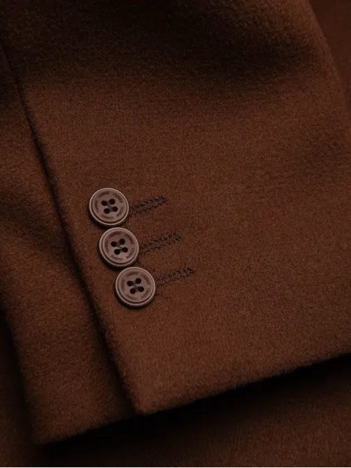 Trendy tmavě hnědé pánské sako V1 BLZB-0118