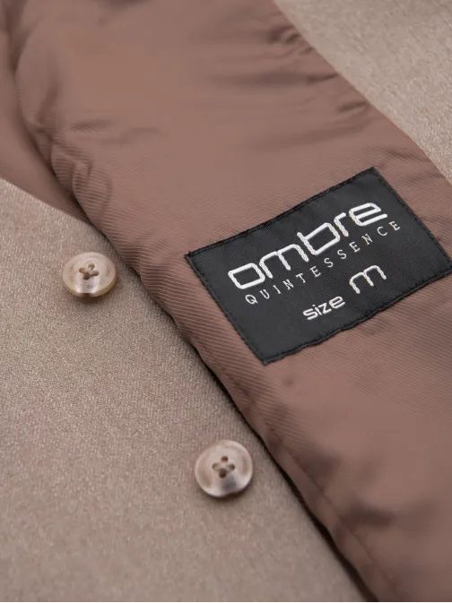 Pánská módní béžová vesta V1 BLZV-0142