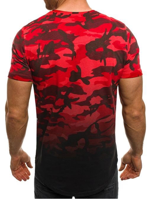 Atraktivní pánské maskáčové červené tričko BREEZY 525BT