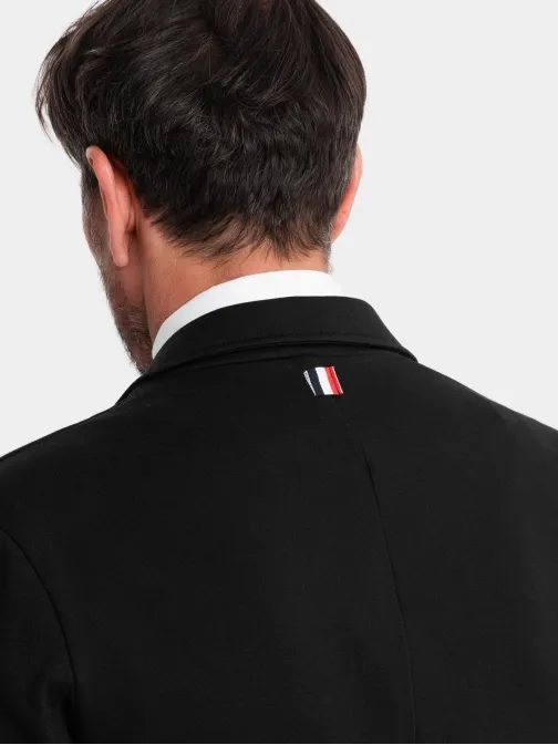 Sportovní černé sako slim fit V2 BLZB-0101