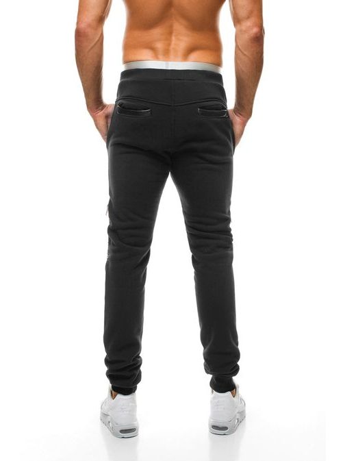 Klasické pohodlné pánské baggy kalhoty černé JACK DAVIS 865