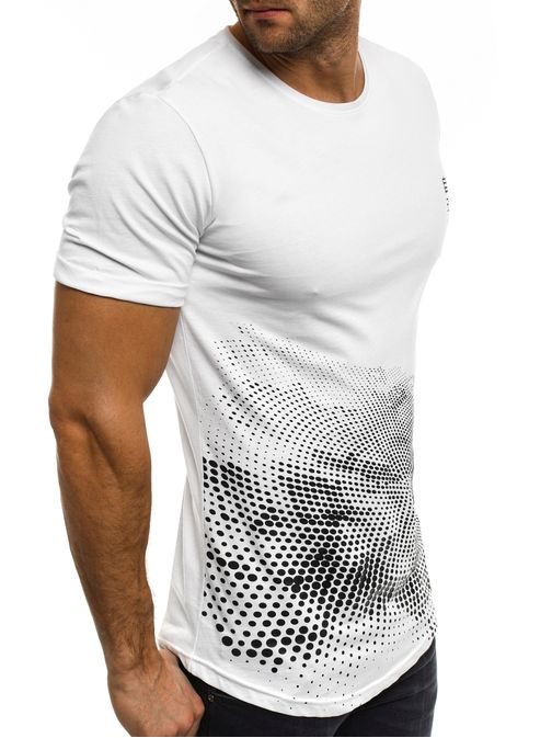 Bílé moderní BREEZY tričko s potiskem 173