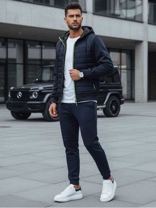 Granátová přechodná bunda s kapucí