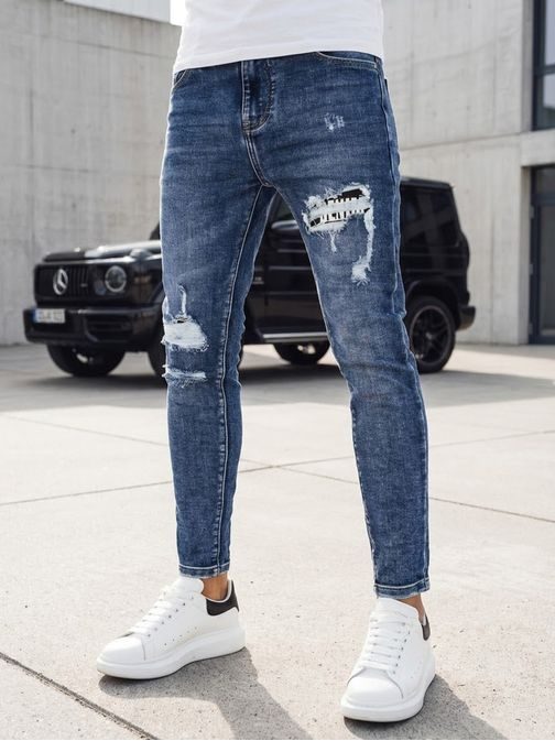 Nadčasové modré pánské rifle