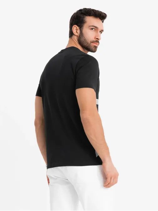 Originální černé tričko s nápisem V1 TSPT-0213