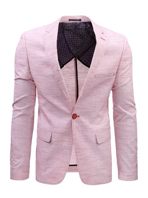 Růžové pánské módní sako