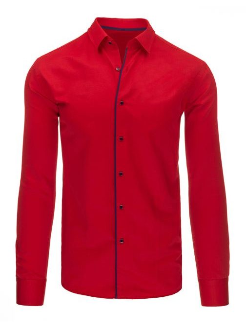 Krásná červená společenská košile pánská