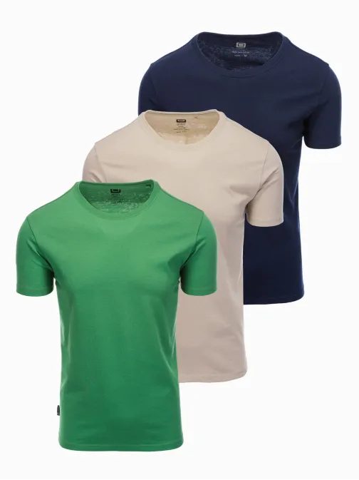 Trojbalení barevných triček s krátkým rukávem V13 Z30