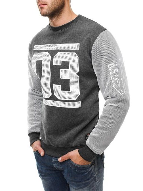 Šedá sportovní mikina pánská ATHLETIC 529