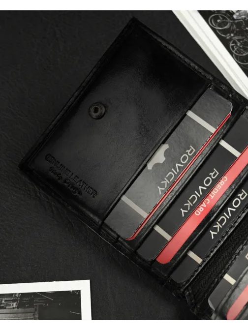 Designová černá pánská peněženka Ronaldo