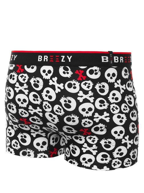 Černé pánské boxerky s lebkami B/88008