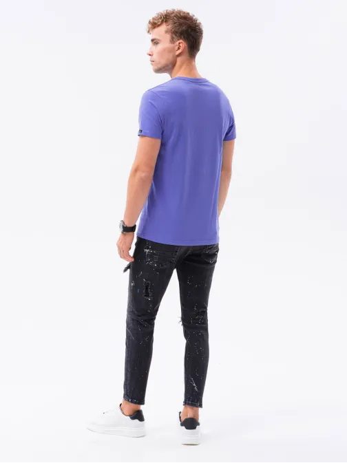 Jednoduché fialové tričko S1369