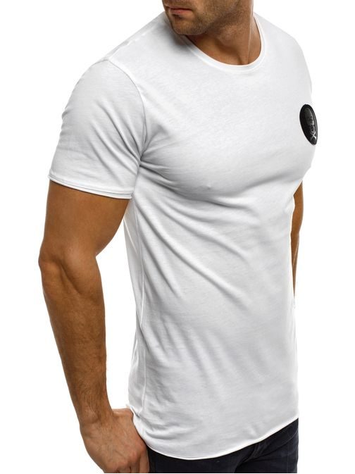 Atraktivní pánské bílé tričko s potiskem BREEZY 376T