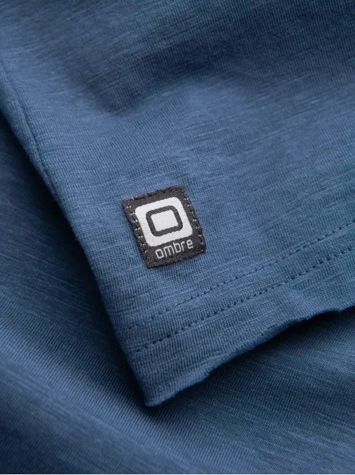 Trendy tmavě modré tričko bez potisku V3 TSCT-22SS-004