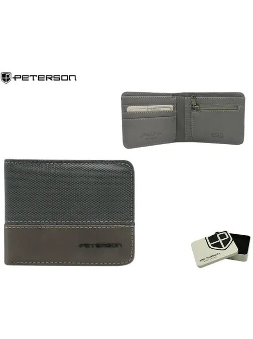 Módní šedá pánská peněženka