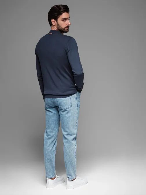 Moderní granátový pánský svetr V4 SWZS-0124