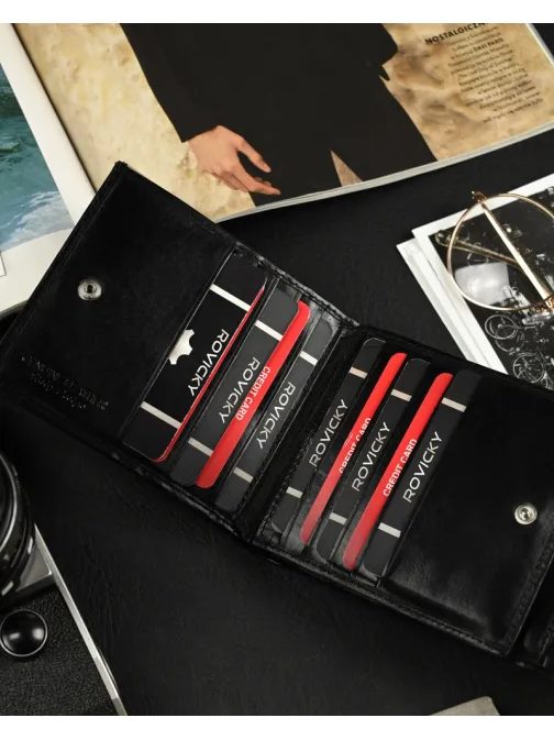 Designová černá pánská peněženka Ronaldo