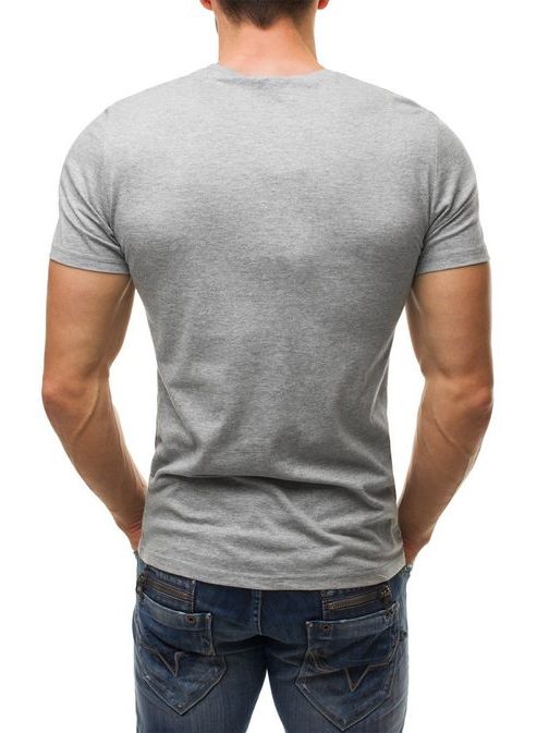 Trendy šedé tričko pro pány 7429
