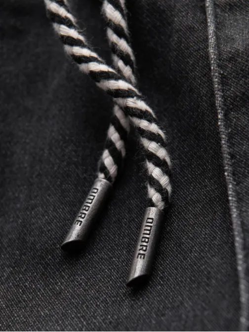 Pánské černé džínové tepláky V4 PADJ-0242