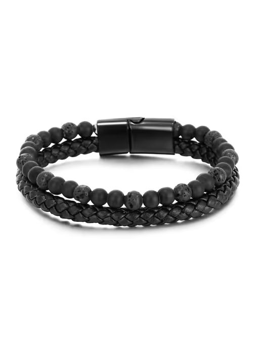 Pánský dvojitý náramek černý