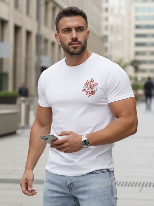 Jedinečné bílé tričko s popisem