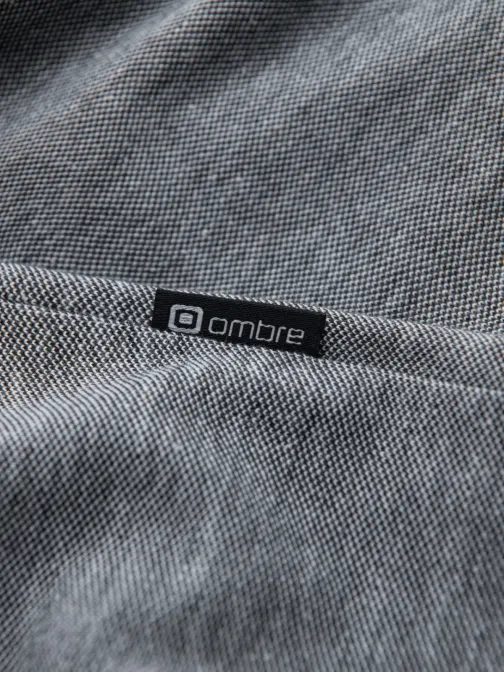 Černá polokošile s kontrastním límcem V1 POSS-0109