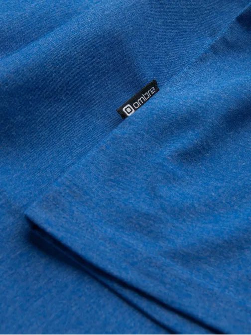 Modré pánské tričko s knoflíky V2 TSCT-0155