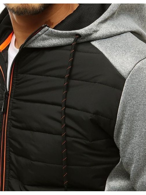 Trendová přechodná bunda v světle šedé barvě
