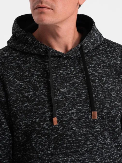 Neobvyklá grafitová mikina s kapucí V2 B1675