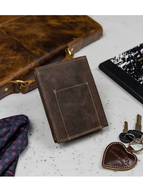 Pánská kožená peněženka bez přezky