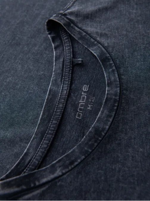 Modré pánské tričko se sepraným vzorem V2 TSWT-0116