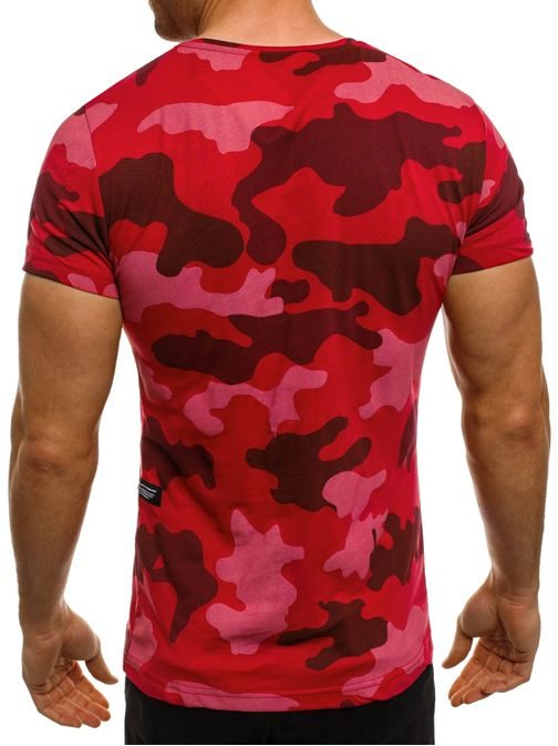 Výrazné červené tričko s potiskem ATHLETIC 1099