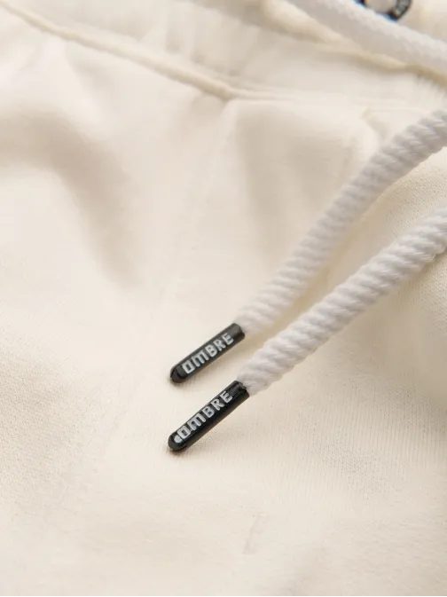 Krémové teplákové kraťasy V12 SRSK-0139