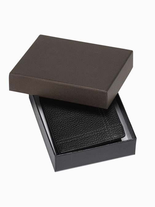 Kožená peněženka v černé barvě A790