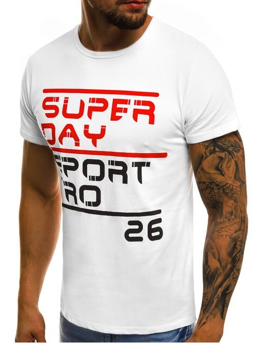 SUPER DAY bílé tričko JS/KY01