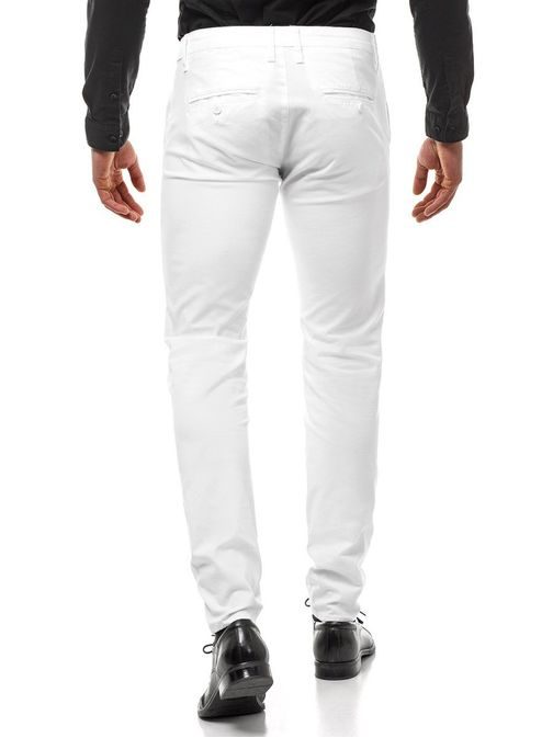 Elegantní bílé chinos kalhoty  BL/SK306