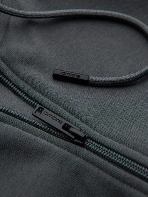 Bavlněná pánská mikina - graphite v11 om-ssbz-0160