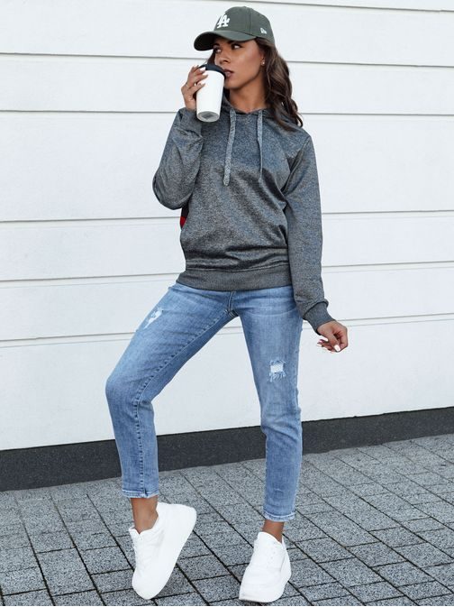 Dámská sportovní tmavě šedá mikina Gim