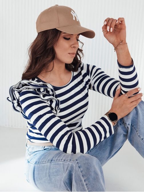 Dámská granátová pruhovaná blůzka Moras