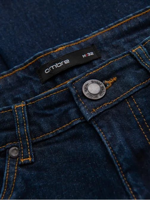 Jedinečné tmavě modré pánské džíny V4 PADP-0241