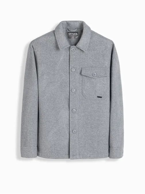 Stylová šedá bunda s viskózou V2-janp-0199