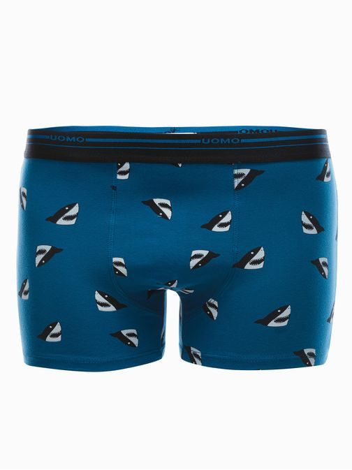 Modré bavlněné boxerky se žralokem U255