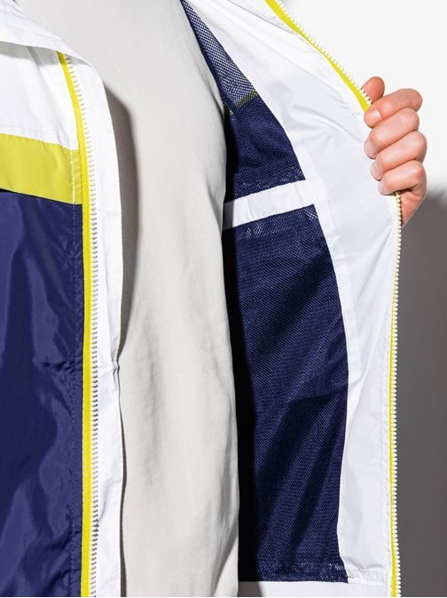 Sportovní bunda v bílo-granátové barvě C438