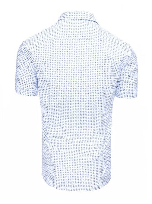 Pánská bílá košile s jemným vzorem