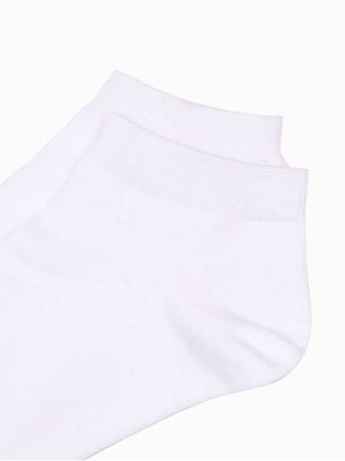 Bílé kotníkové bavlněné ponožky U249 (5 ks)