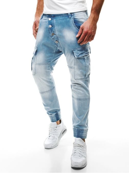 Trendy originální světle modré džíny 95058