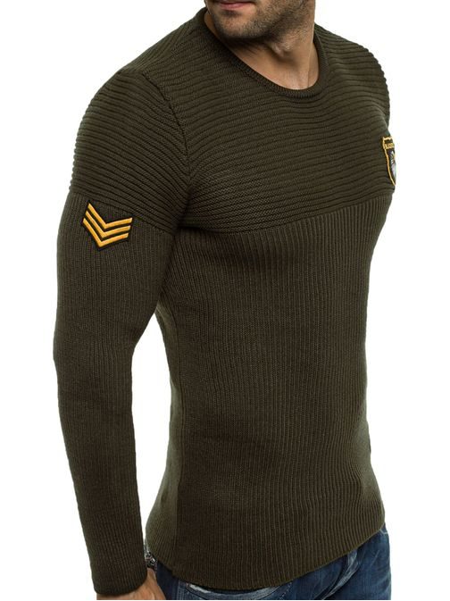 Military khaki svetr pro moderní muže BLACK ROCK 18034