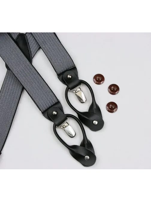 Moderní černobílé pánské šle